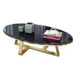 Marble Metal Ellipse Commercial Coffee Table