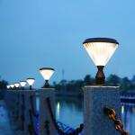 5V 4.5W Street Led Post Lamp Light Fixtures Solar Garden Landscape