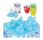 Shark Fin Food Grade Silicone Ice Tray Maker Jelly Pudding Mould Bar Tool DIY