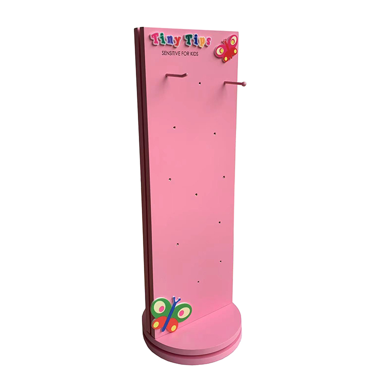 Modern Wooden Display Stand Free Standing Turning Display Stand Tiny Tips Sensitive For Kids