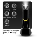 Electric Groin Hair Trimmer IPX4 Waterproof Body Replaceable Ceramic Blade Heads