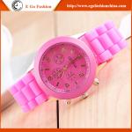 Candy Color Rose Gold Silicone Watch Geneva Watches Jelly Watch OEM Kids Watch