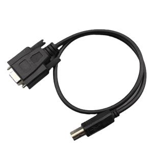 China Custom RS232 Overmolding Cable Assemblies DB9 Female To USB 2.0 B Male Type factory