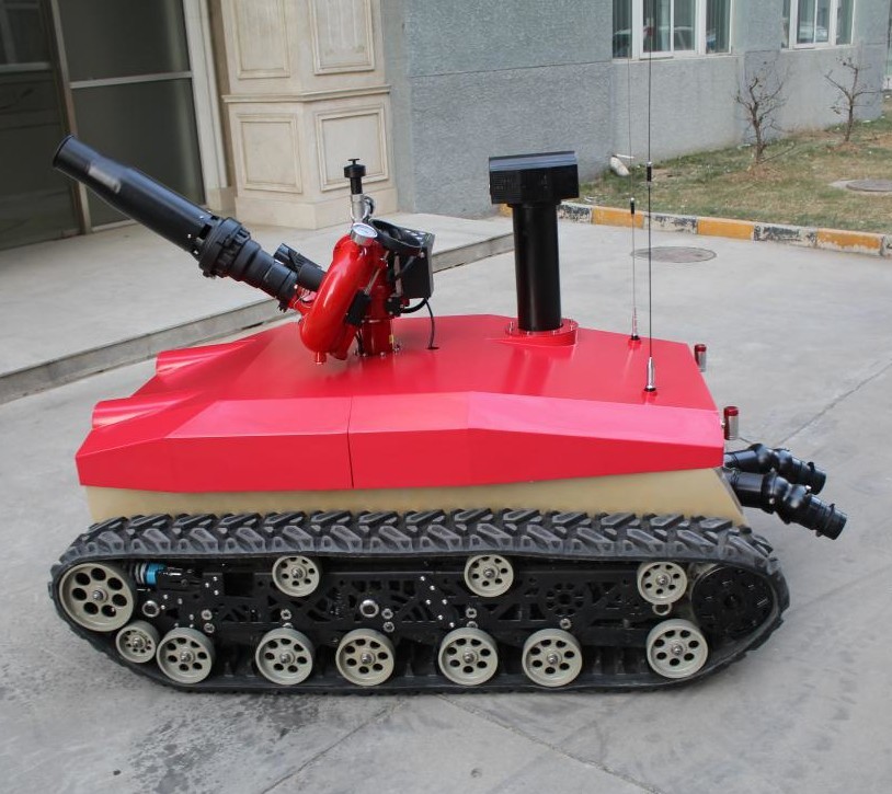 48V Fire Fighting Equipment 0-1.6m/S Speed Remote Control Fire Fighting Robot