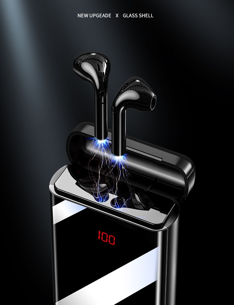 2020 New Earphone Power Bank TWS Bluetooth 5.0V Earphone Power Bank 10000mah with Earbuds
