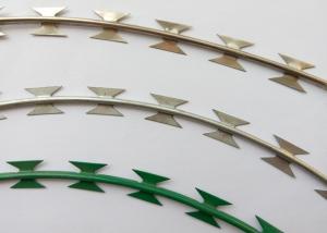 China NATO Razor Barbed Wire Strip With Hot Dipped Rolled Plate Blade Erosion Resistant factory
