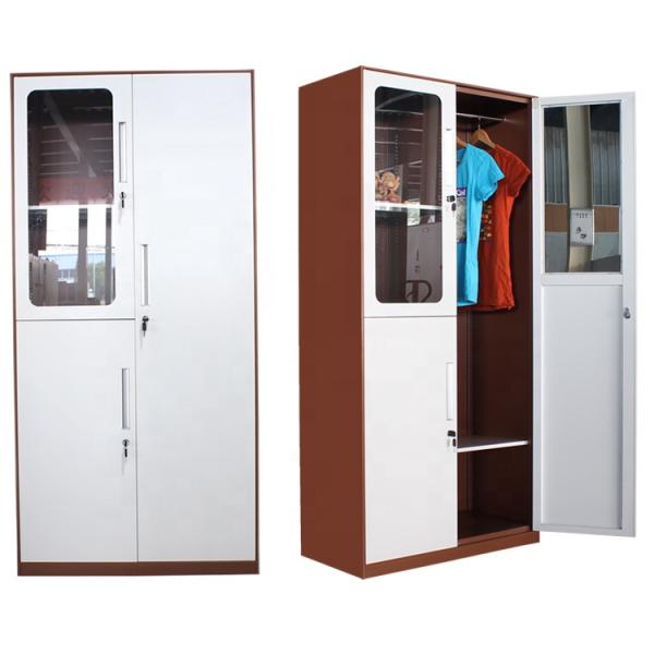 Bedroom Furniture Wardrobe Cabinet Designer 3 Door Steel Almari Cubby Lockers