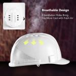 High Density ABS Shell Safety Work Helmet White Workplace Safety Equipments