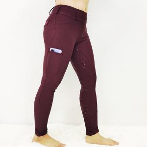 China Maroon Red Ladies Horse Riding Leggings Equestrian Breeches Womens Size XXS - XL factory
