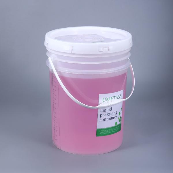 Food Storage with UMETASS 5 Gallon Clear Plastic Bucket Printing Silk Screen