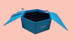 Double Flaps Luxury Rigid Boxes , Hexagon Gift Box Offset PMS UV Printing