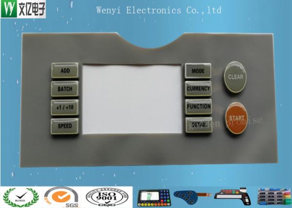 45 Degree Silicone Rubber Keypad , Tactile Keypad Epoxy Treatment Good Touch