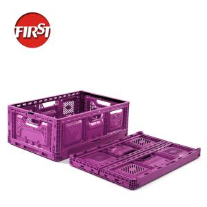 China Convenient Farm Logistics Crate Fruits Vegetables Crate Foldable Internal 570x370x210mm factory
