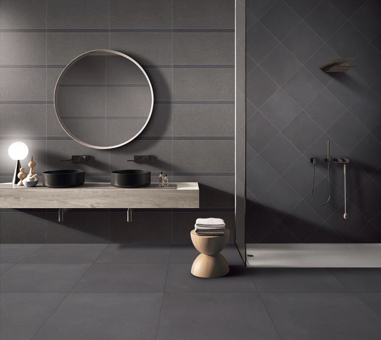 Dark Gray Moisture-Proof Floor Tile And Outside Wall 600x600mm Full Body Porcelain Tiles For Restaurant