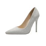 6999-3 Korean Fashion Pointed Toe Rhinestone High Heels Net Red Fairy Style