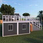 BOX SPACE Custom 20 Ft Mobile House Duplex Prefabricated Container Home Kits