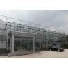 Buy cheap 3m - 6m Side Height Agricultural Glass Greenhouse With Cooling Pad Fan System from wholesalers