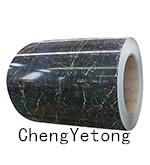 China Marble Grain Color Coated Steel Sheet SMP Coating Printing Precision 0.2MM on sale