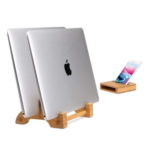 Natural Bamboo Adjustable Laptop Stand Office Furniture ODM