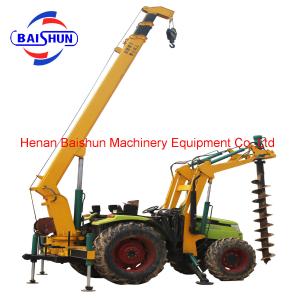 China Leading pole erection machine &amp; hole digger machine for Kenya market factory
