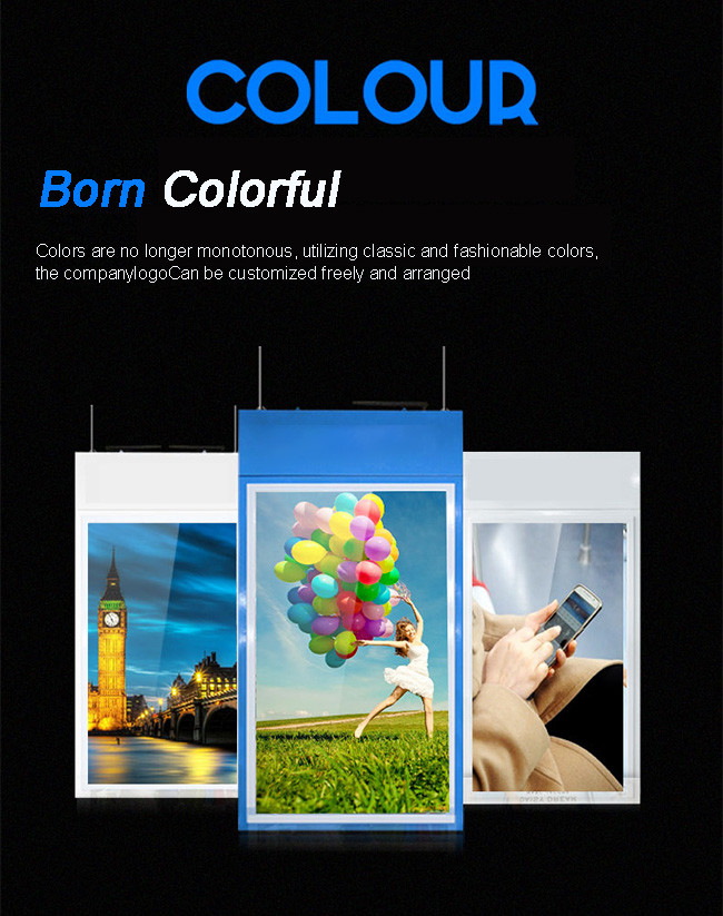 Ultra-Thin Bezel High Brightness Hanging Shop Window LCD Display Advertising Screen Double Sided Digital Signage Media Player