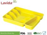 Solid color Food Grade Durable Biodegradable Bamboo Fiber Tray Flatware Tray
