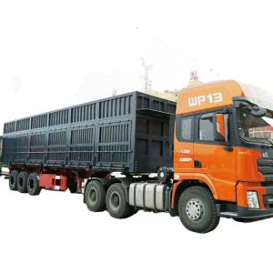 China Producer Dry Van Semi Trailer with Dual Line Braking System Open Wing and Competitive factory