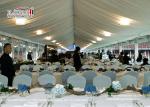 UV Resistant Outdoor Event Tents With Banquet Chairs And Table / White Party