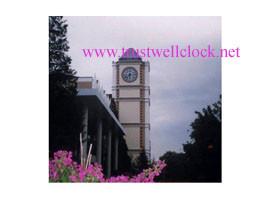 China Double side city street clocks and movement motor 50cm 60cm 100cm 120cm diameters water rain proof maintenance free factory