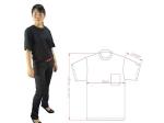Blue Black 150g 96% Cotton 4% Conductive Fiber ESD T Shirts