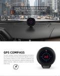 15VDC GPS Compass Car Racing Dashboard Gauge DO912 Touch