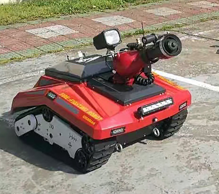 Mini Remote Control Fire Fighting Robot 48V 30Ah Lithium Battery