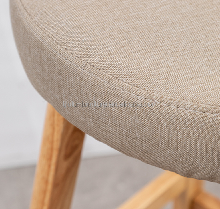 Nordic Modern Simple Wood Bar High Chair Natural Solid Wood Stool within Leisure Facilities and High Stool