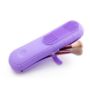 China Durable Tasteless Silicone Cosmetic Purse , Tasteless Makeup Brush Holder Silicone factory