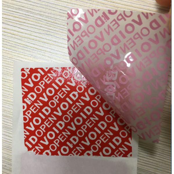 Custom Printing Matte Red Void Seal Stickers Self Adhesive Security Tamper Proof Sealing Label