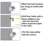 Wall-Mounted Ceiling Lift Pulley Stainless Steel V-grooved Roller Pulley