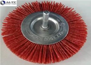 China Abrasive Nylon Wire Wheel Brush 1.4mm Wire Diameter Red Colour For Polishing factory