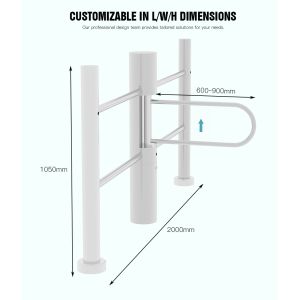 HCW High Capacity Swing Barrier Turnstile with 1S Open/Close Time and 4 Million