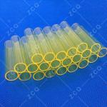 Yellow Optical Pump Transparent Quartz Tube Of Laser Spare Parts