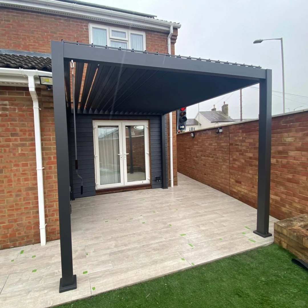 Deluxe Louvered Pergola Aluminum Louvered Pergola Pergolas Create Room Like Space