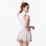 High Waist Workout Women Golf Skirts Mesh Design Anti - Glare With Shorts