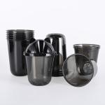 Coffee Durable Dessert Cups With Lids Frosted Plastic Cups Personalized