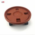 Movable Universal Plant Pot Saucers On Wheels , Plastic Plant Trays Landing Type