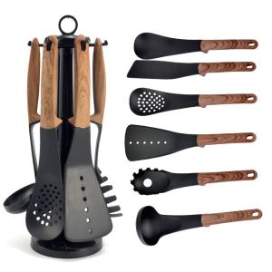 China 7pcs Kitchen Utensils Set Heat Resistant Silicone Cooking Tools for Non-stick Cooking factory