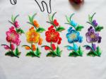 Apparel Accessories Red Rose Embroidery Lace Applique Hot Fix Motif