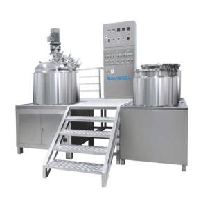 China Cosmetic Cream Vacuum Homogenizing Emulsifier High Shear Emulsifier Dispersing Mixer 2800rpm factory