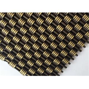 Achitectural Wire mesh For Partition, Antique Brass Steel Wire Mesh for Elevator