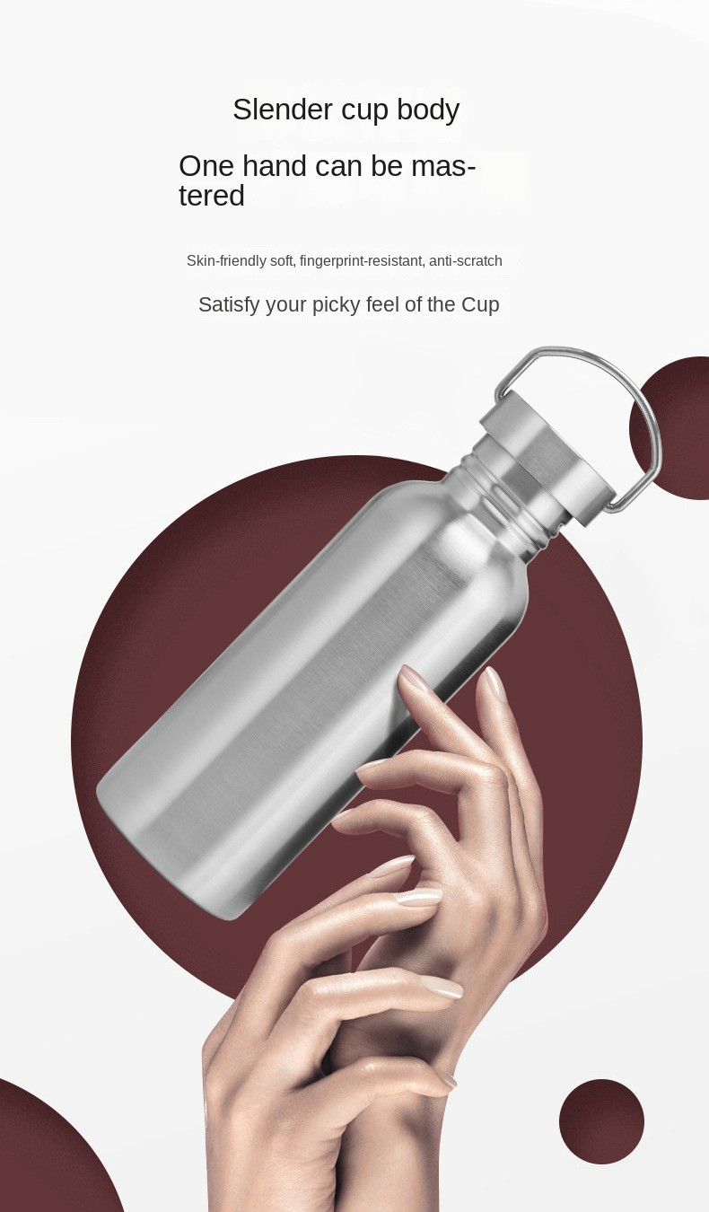 350ml 500ml 600ml Oem Odm Single Wall Stainless Steel Water Bottle BPA Free Stainless Steel Travel Water Bottle Lightweight Minimalistic Design