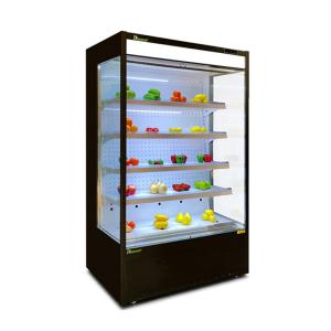 Grocery 4 Display Shelves Cold Drink Multideck Open Chiller With LED Lighting