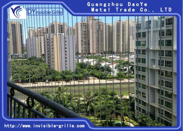 Safety Solution Stainless Steel Wire Grill Aluminium For The Balcony Invisible